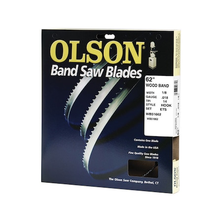 Olson Saw Olson 62 in. L X 0.1 in. W Carbon Steel Band Saw Blade 14 TPI Hook teeth 1 pk WB51662DB